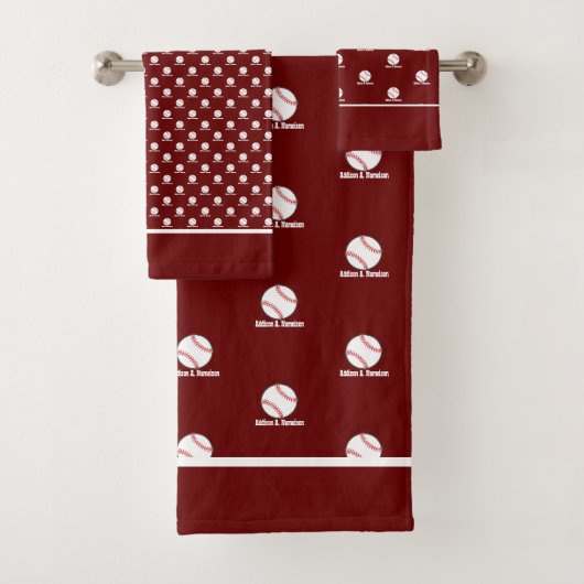 Maroon de baseball rouille Rouge Maroon Nom Salle  (En situation)