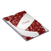 maroon de doodle floral blanc journal de volley-ba (Côté Droit)