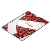 maroon de doodle floral blanc journal de volley-ba (Côté gauche)