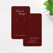 Maroon Deep Red Jewelry Display Card (Bureau)