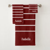 Maroon Deep Red Name Strips (En situation)
