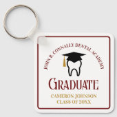 Maroon Dental School Custom Afstuderen Gift Sleutelhanger (Voorkant)