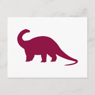 Maroon Dinosaur Briefkaart