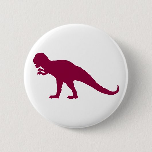 Maroon Dinosaur Ronde Button 5,7 Cm (Voorkant)