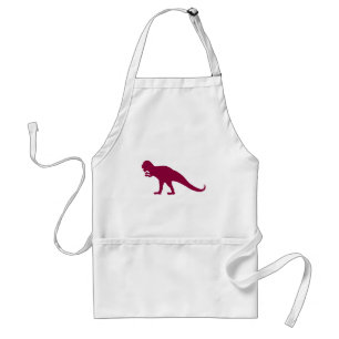 Maroon Dinosaur Standaard Schort