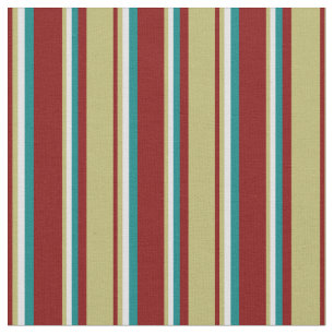 Maroon, Donkere Khaki, lavender en Blauwgroen gekl Stof