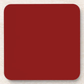 Maroon / Donkerrood 800000 Solid Color Design Butt Bier Onderzetter (Voorkant)