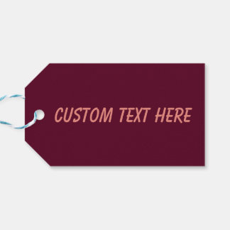 Maroon eenvoudig minimalistisch cadeaulabel