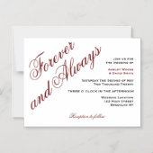 Maroon Elegant Script Magnet bruiloft uitnodiging (Voorkant)