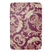 Maroon en Beige  Patroon Badmat (Voorkant Verticaal)