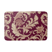Maroon en Beige  Patroon Badmat (Voorkant)