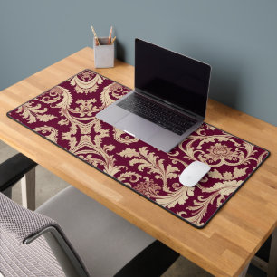 Maroon en Beige  Patroon Bureaumat