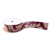 Maroon en Beige  Patroon Lint (Spoel)