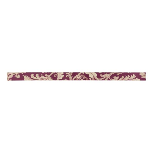 Maroon en Beige  Patroon Lint (Voorkant)