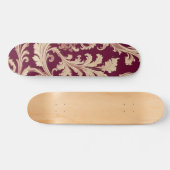 Maroon en Beige Patroon Skateboard (Horizontaal)
