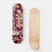 Maroon en Beige Patroon Skateboard (Voorkant)