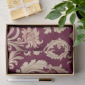 Maroon en Beige Patroon Tissuepapier (Geschenk)