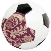 Maroon en Beige  Patroon Voetbal (Drie kwart)