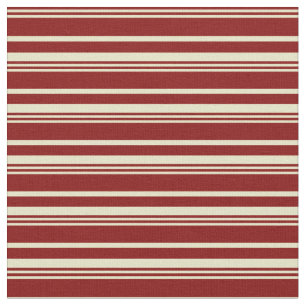 Maroon en Bord Goldenrod Patroon van de Strepen Stof