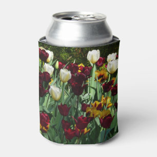 Maroon en gele Tulpen kleurrijke Floral Blikjeskoeler