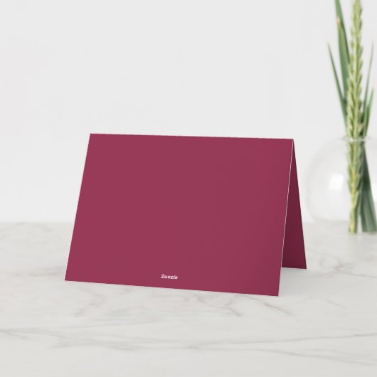 Maroon en Goud Gefeliciteerd Afstuderen Kaart (Achterkant)
