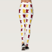 Maroon- en goudstaat Minnesota Pattern Leggings (Achterkant)