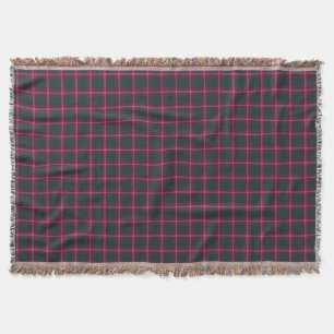 Maroon en Green Crawford Clan Scottish Pset Deken