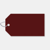 Maroon- en grijze zwaardkap cadeaulabel (Achterkant Horizontaal)