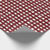 Maroon en Rode waterverf check Wrapping roll Cadeaupapier (Hoek)