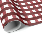 Maroon en Rode waterverf check Wrapping roll Cadeaupapier (Rol Hoek)