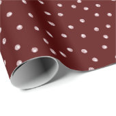 Maroon en Roze stippen Wrapping papier Roll (Rol Hoek)