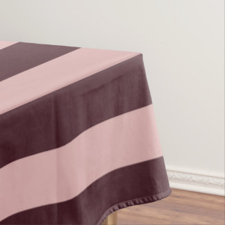 Maroon- en roze strepen tafelkleed