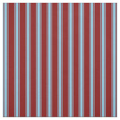 Maroon en Sky Blue Stripes Stof (Swatch)