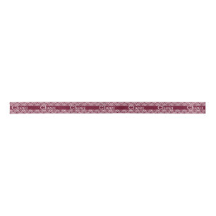 Maroon en White Cheer Ribbon Lint