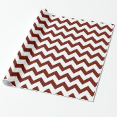 Maroon en White Chevron Pattern Cadeaupapier (Uitgerold)