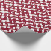 Maroon en White Gingham Cadeaupapier (Hoek)