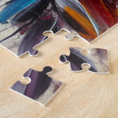 Maroon en wit Bloemen arrangement | Legpuzzel (Zijkant)