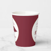 Maroon- en witscholingspartij papieren bekers (Links)