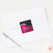 Maroon en zwart Afstuderen Sticker (Envelop)
