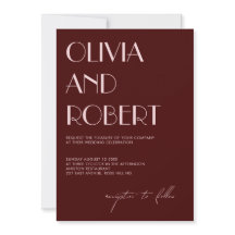 Maroon et faire-part de mariage esthétique rose pâ