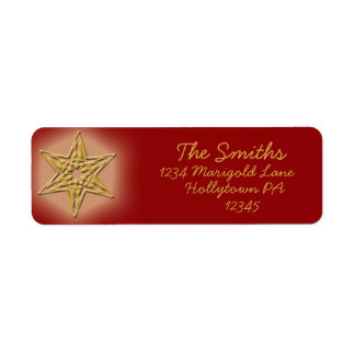 Maroon et Gold Custom Étiquettes de adresse