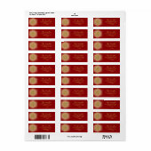 Maroon et Gold Custom Étiquettes de adresse (Feuille entière)