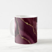Maroon et Mug en marbre doré personnalisées de lux (Devant gauche)