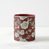Maroon Floral Mok (Midden)