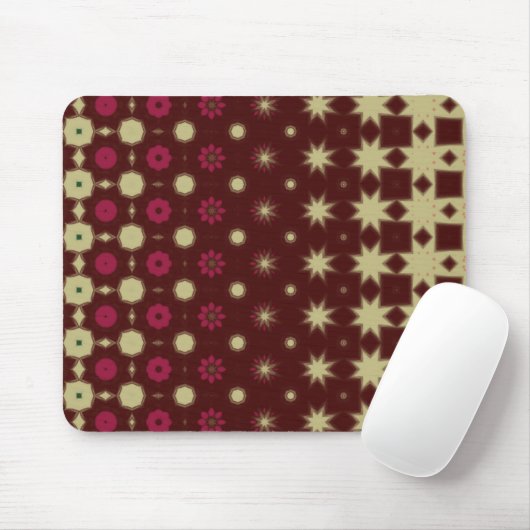 Maroon Floral mouse pad Muismat (Met muis)