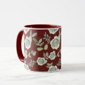 Maroon Floral Mug (Devant gauche)