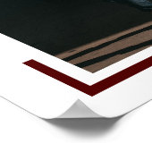 Maroon Foto Modern Afstuderen Poster (Hoek)