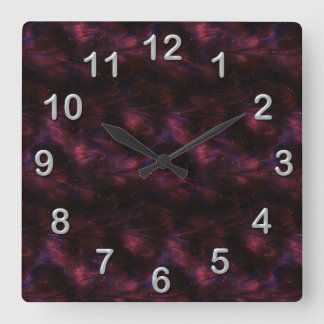 Maroon Fractal Wall klok