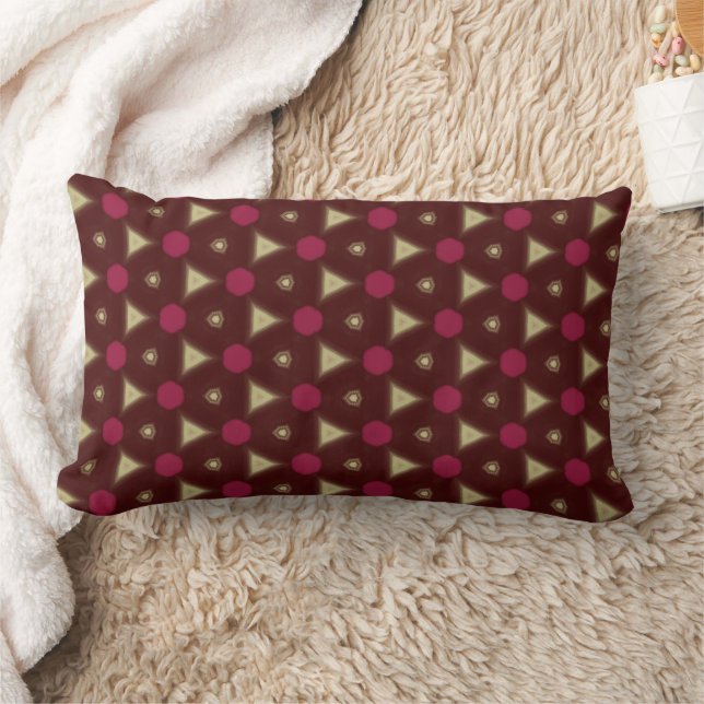 Maroon geometric throw pillow kussen (Deken)