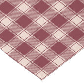 Maroon Gingham Herfst Autumn Korte Tafelloper (Hoek)